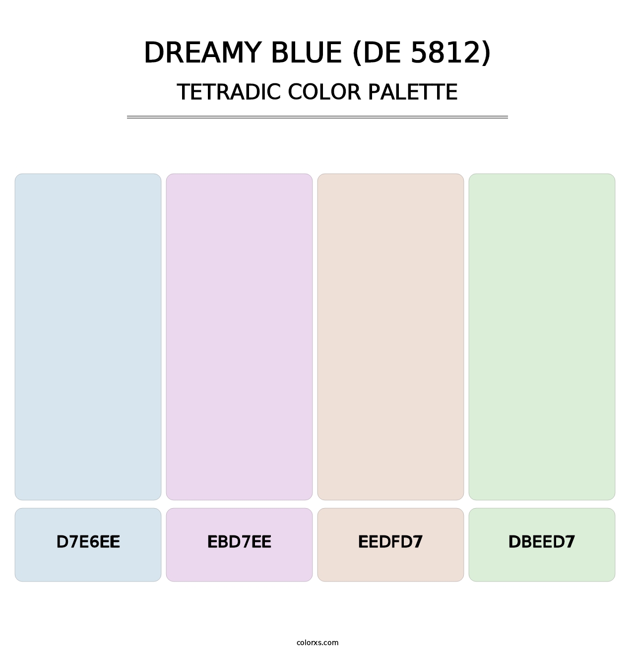 Dreamy Blue (DE 5812) - Tetradic Color Palette