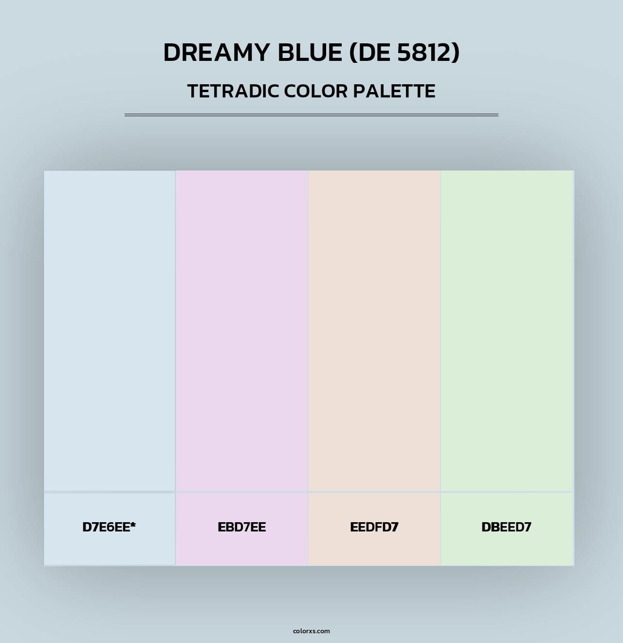 Dreamy Blue (DE 5812) - Tetradic Color Palette