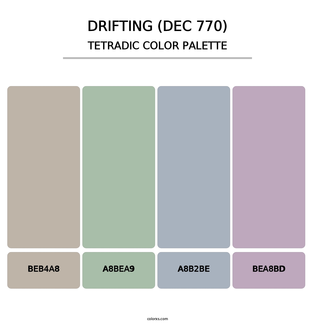 Drifting (DEC 770) - Tetradic Color Palette