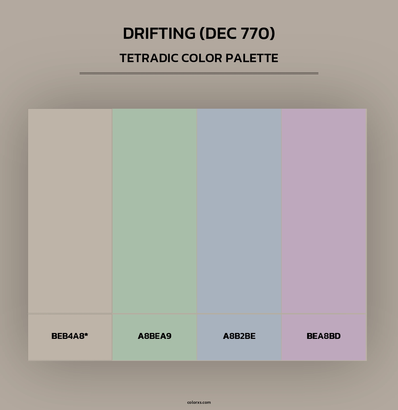 Drifting (DEC 770) - Tetradic Color Palette