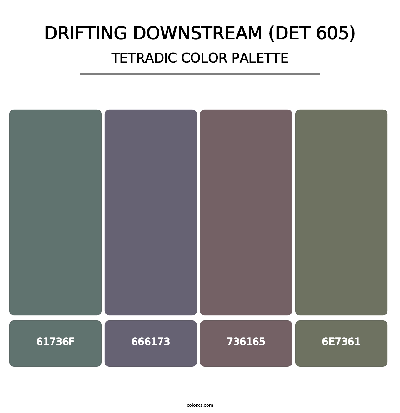 Drifting Downstream (DET 605) - Tetradic Color Palette