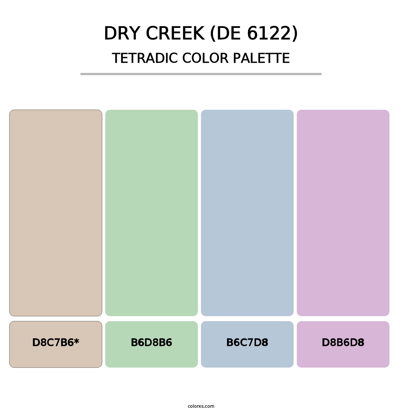 Dry Creek (DE 6122) - Tetradic Color Palette