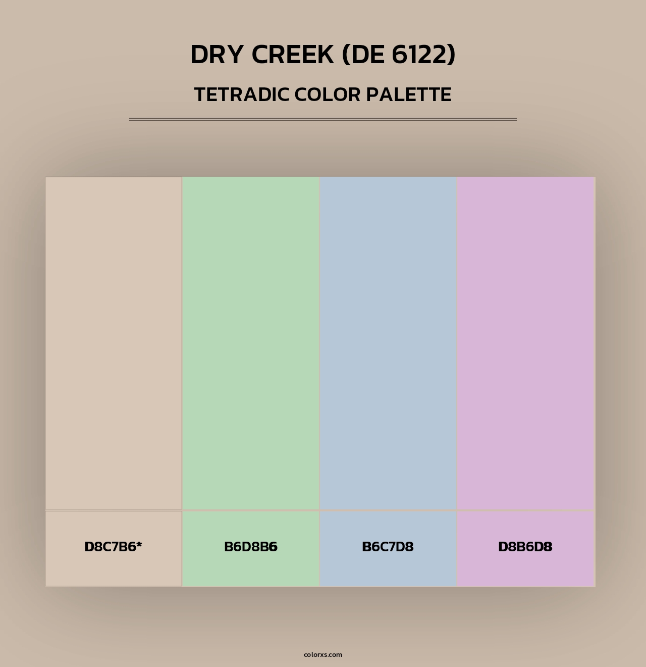 Dry Creek (DE 6122) - Tetradic Color Palette
