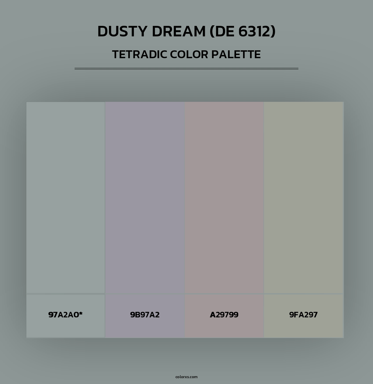 Dusty Dream (DE 6312) - Tetradic Color Palette