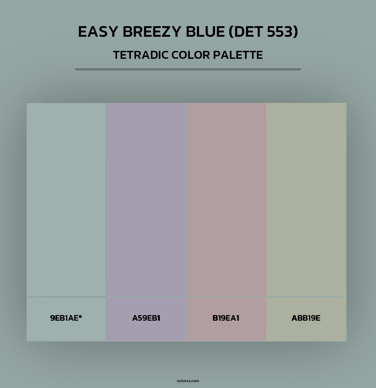 Easy Breezy Blue (DET 553) - Tetradic Color Palette