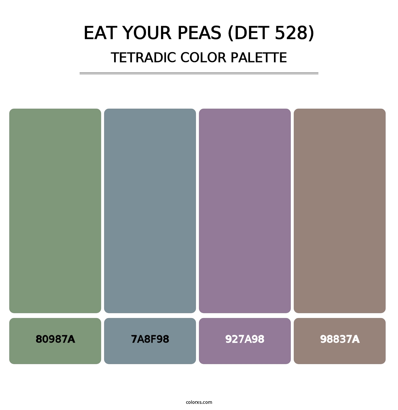 Eat Your Peas (DET 528) - Tetradic Color Palette