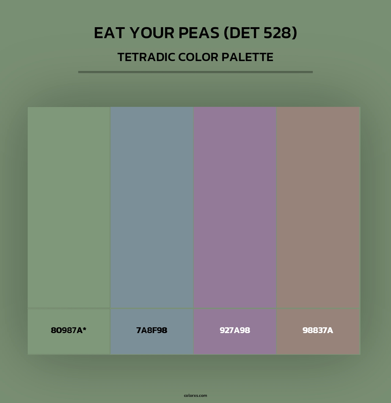 Eat Your Peas (DET 528) - Tetradic Color Palette