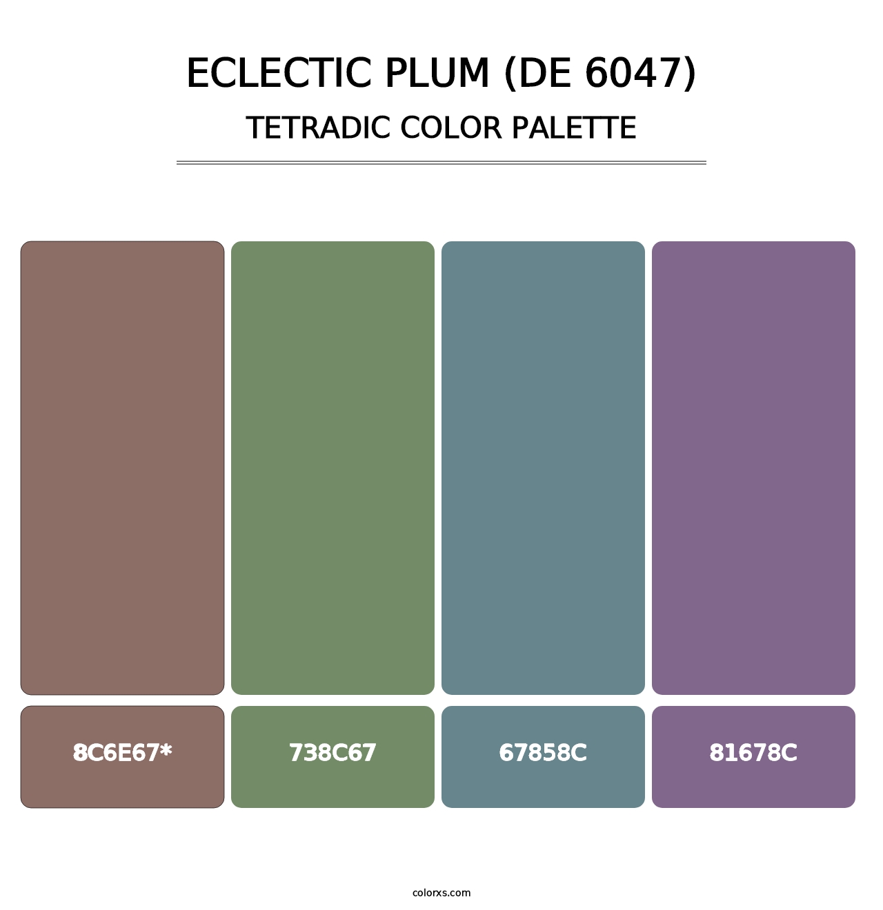 Eclectic Plum (DE 6047) - Tetradic Color Palette