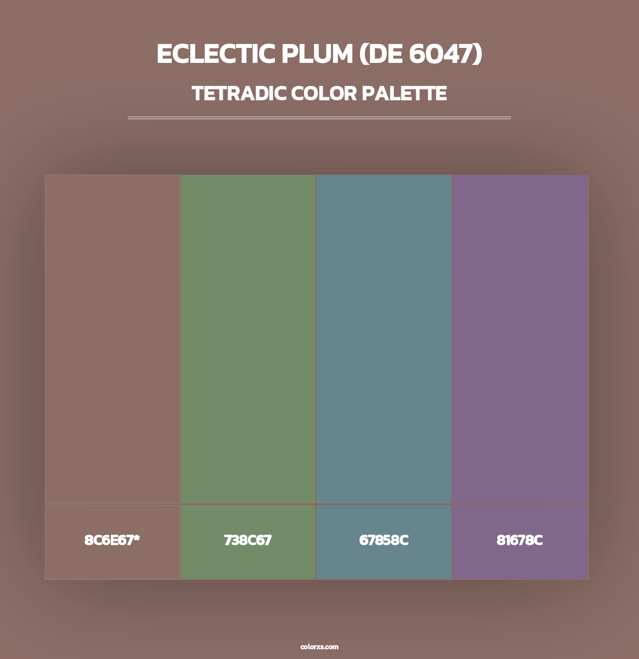 Eclectic Plum (DE 6047) - Tetradic Color Palette
