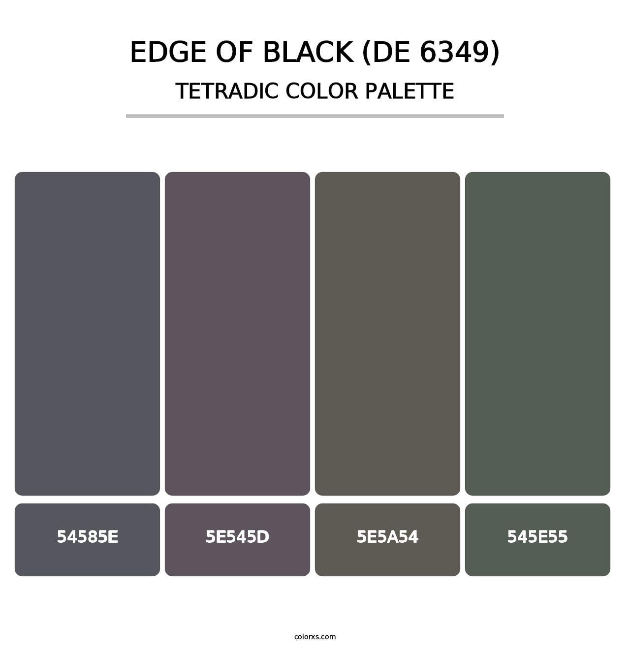 Edge of Black (DE 6349) - Tetradic Color Palette