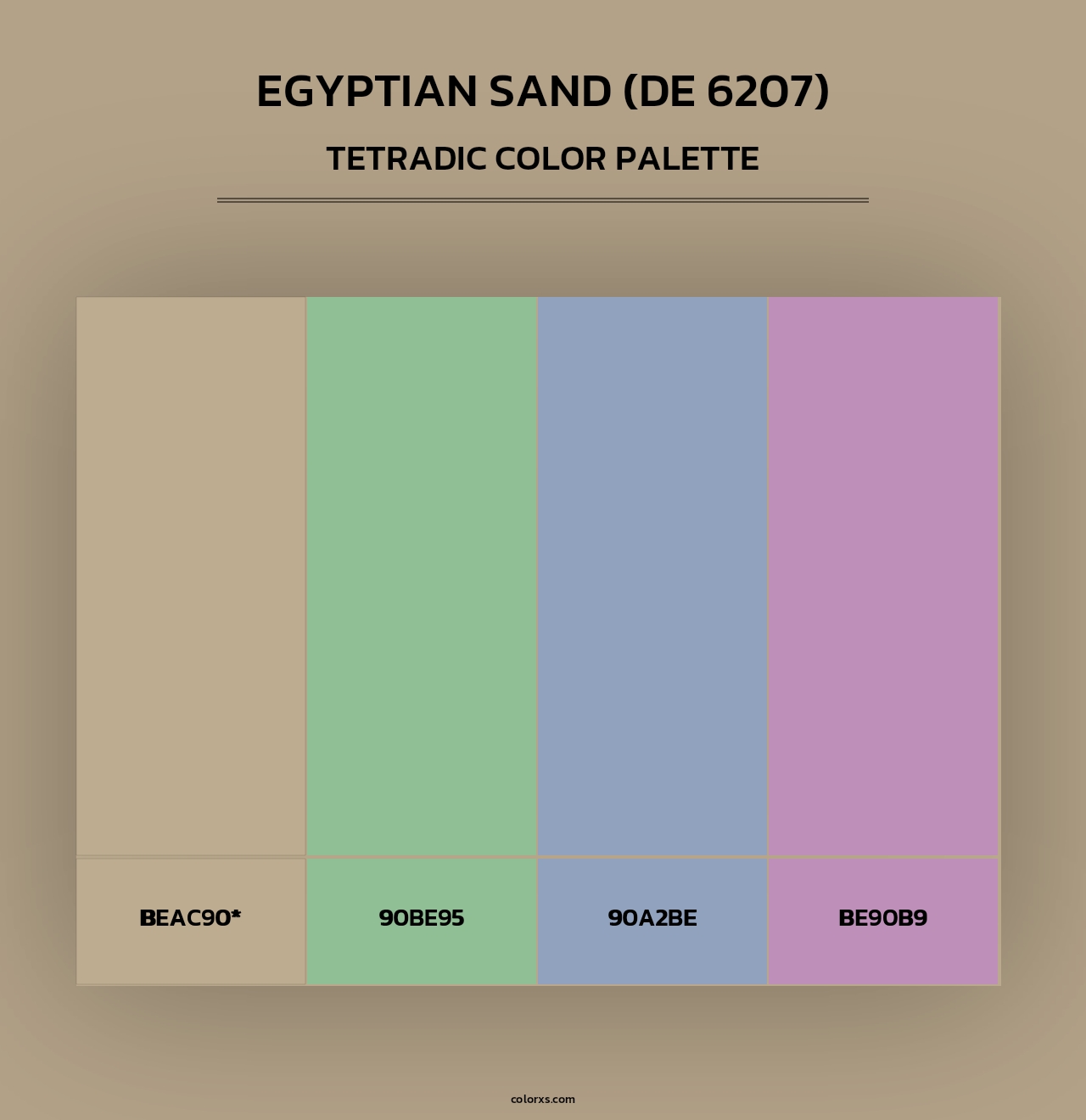 Egyptian Sand (DE 6207) - Tetradic Color Palette