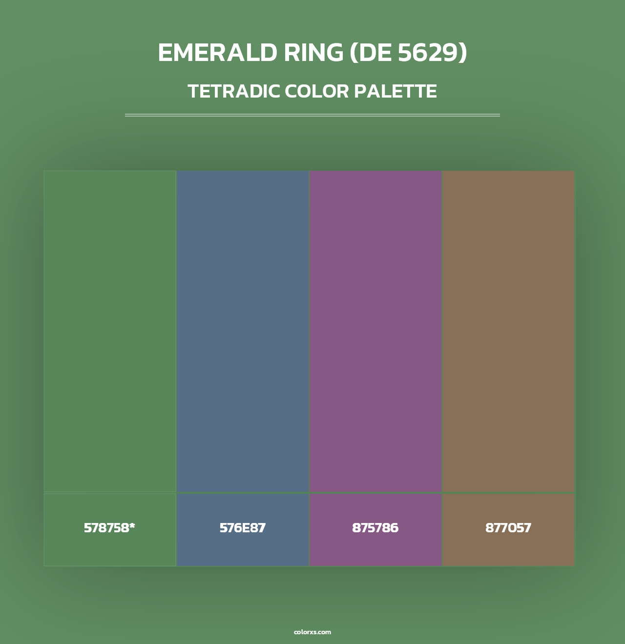 Emerald Ring (DE 5629) - Tetradic Color Palette