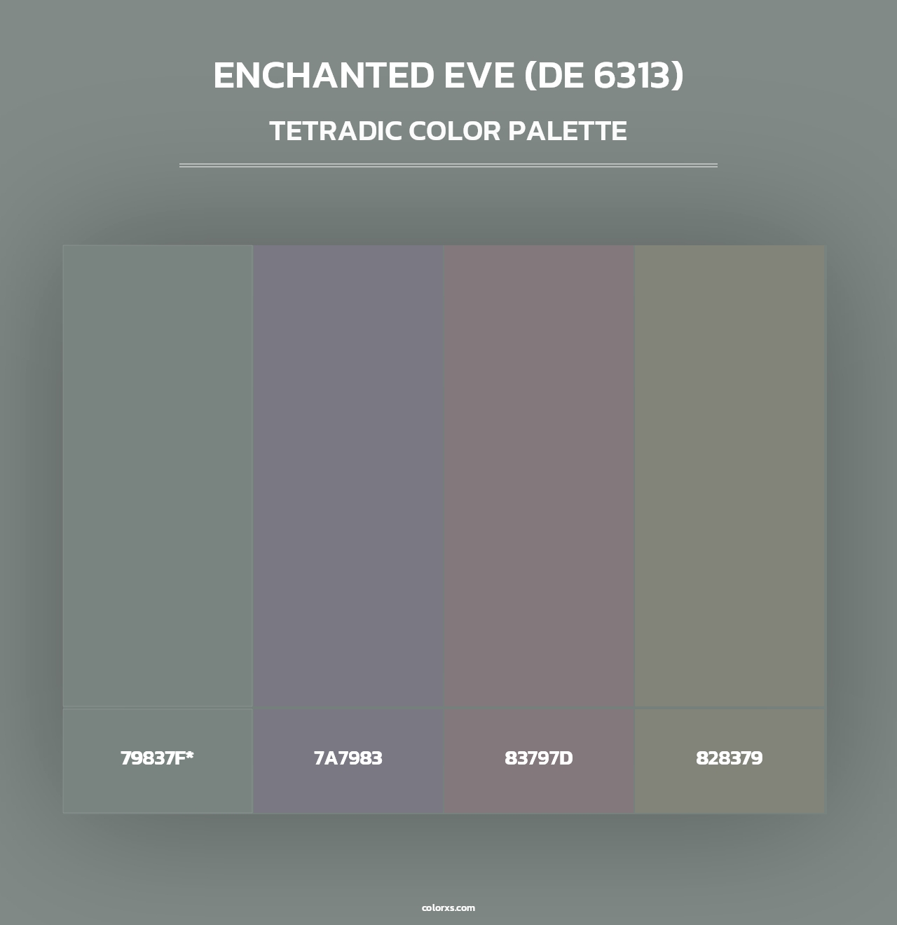 Enchanted Eve (DE 6313) - Tetradic Color Palette