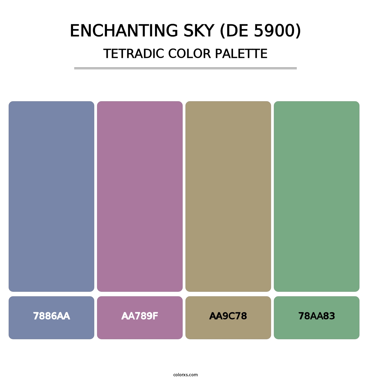 Enchanting Sky (DE 5900) - Tetradic Color Palette