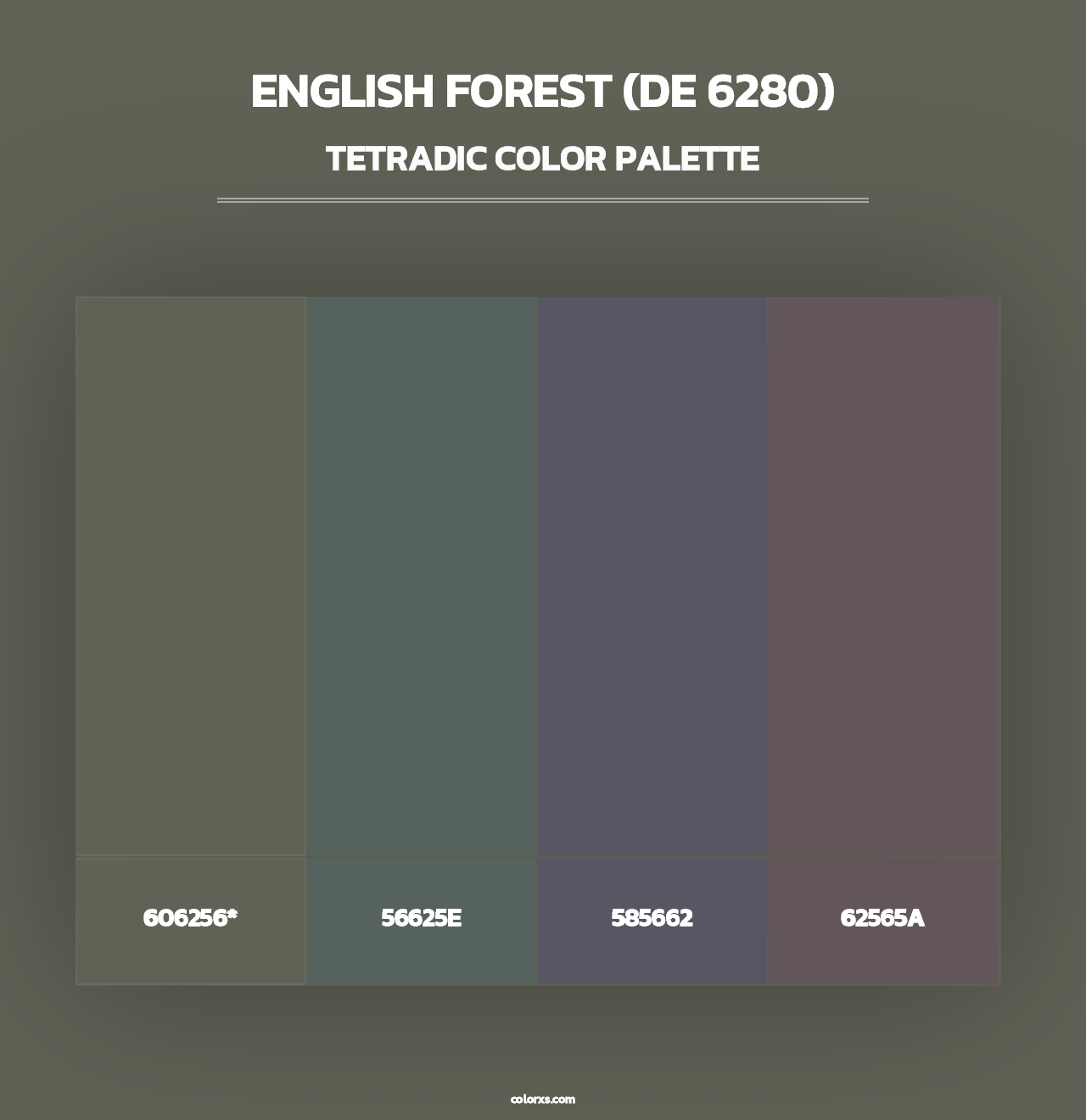 English Forest (DE 6280) - Tetradic Color Palette
