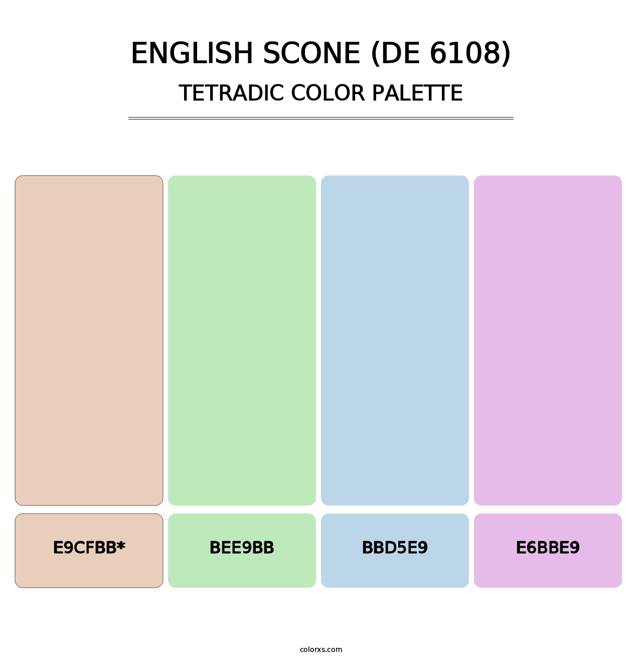 English Scone (DE 6108) - Tetradic Color Palette