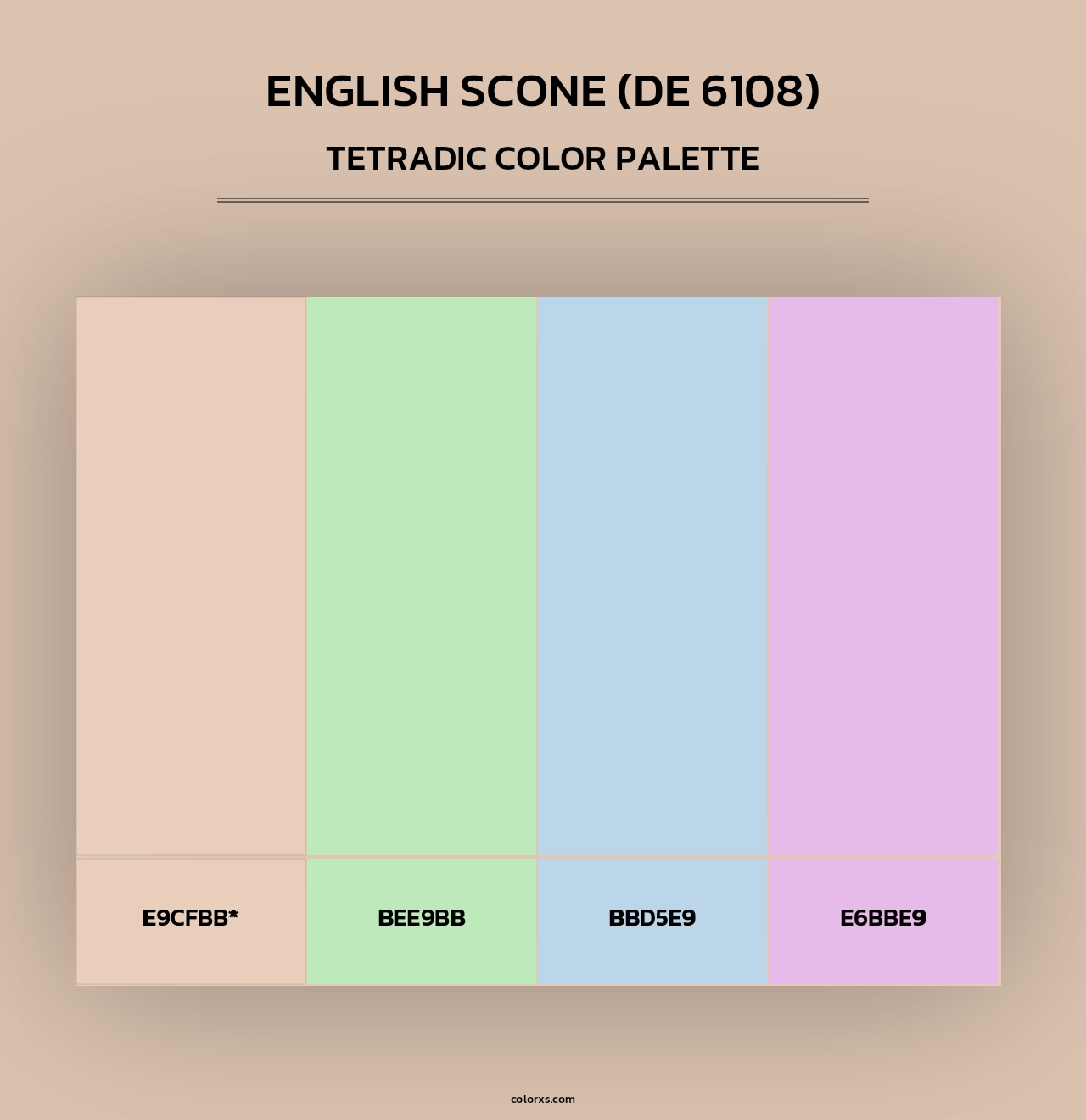 English Scone (DE 6108) - Tetradic Color Palette