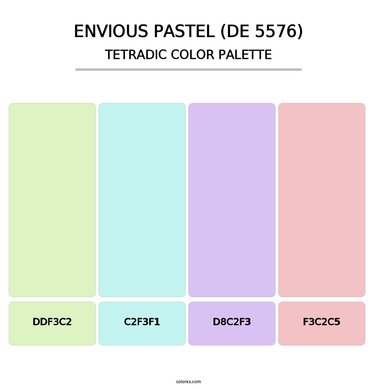 Envious Pastel (DE 5576) - Tetradic Color Palette