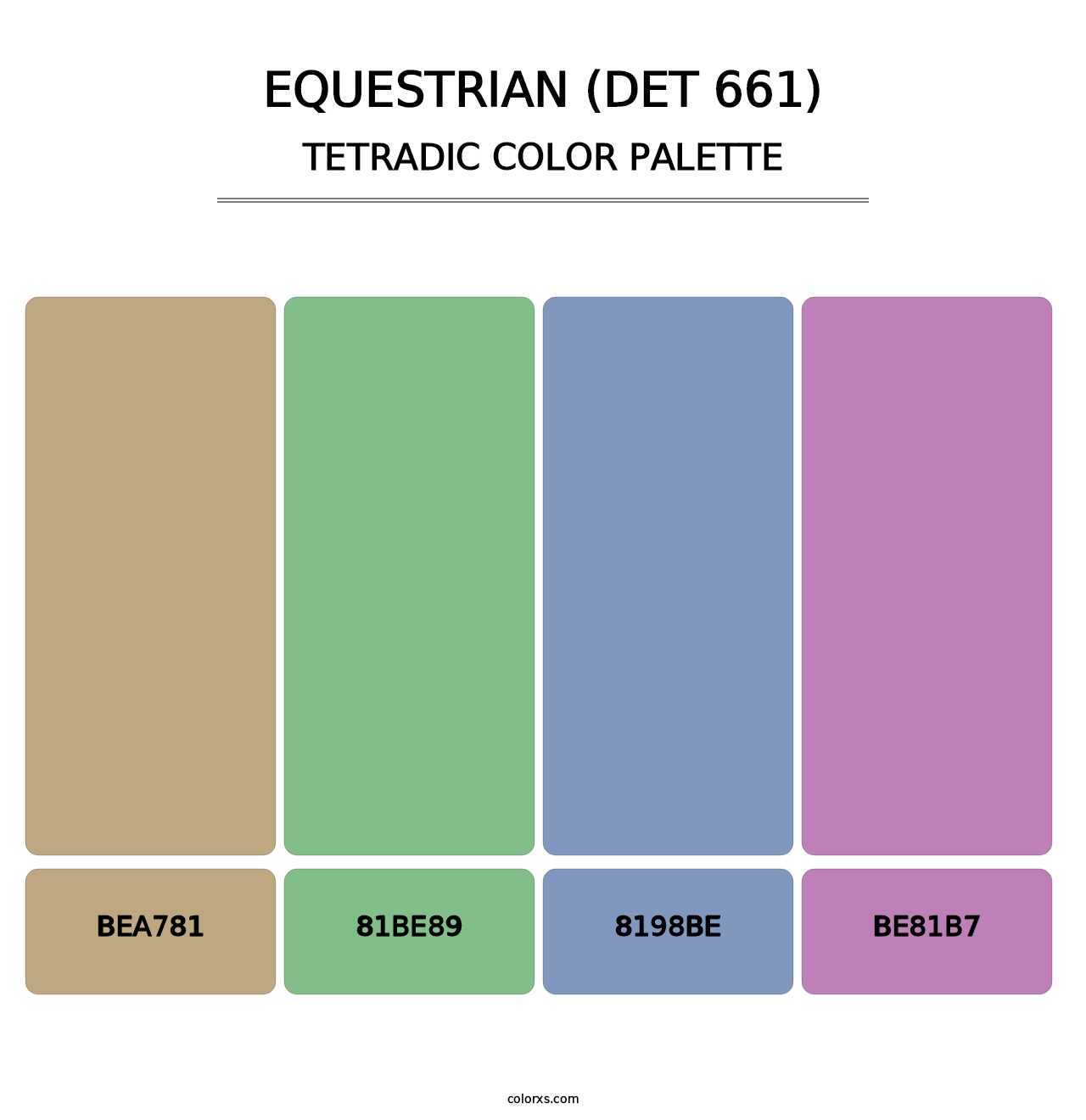 Equestrian (DET 661) - Tetradic Color Palette