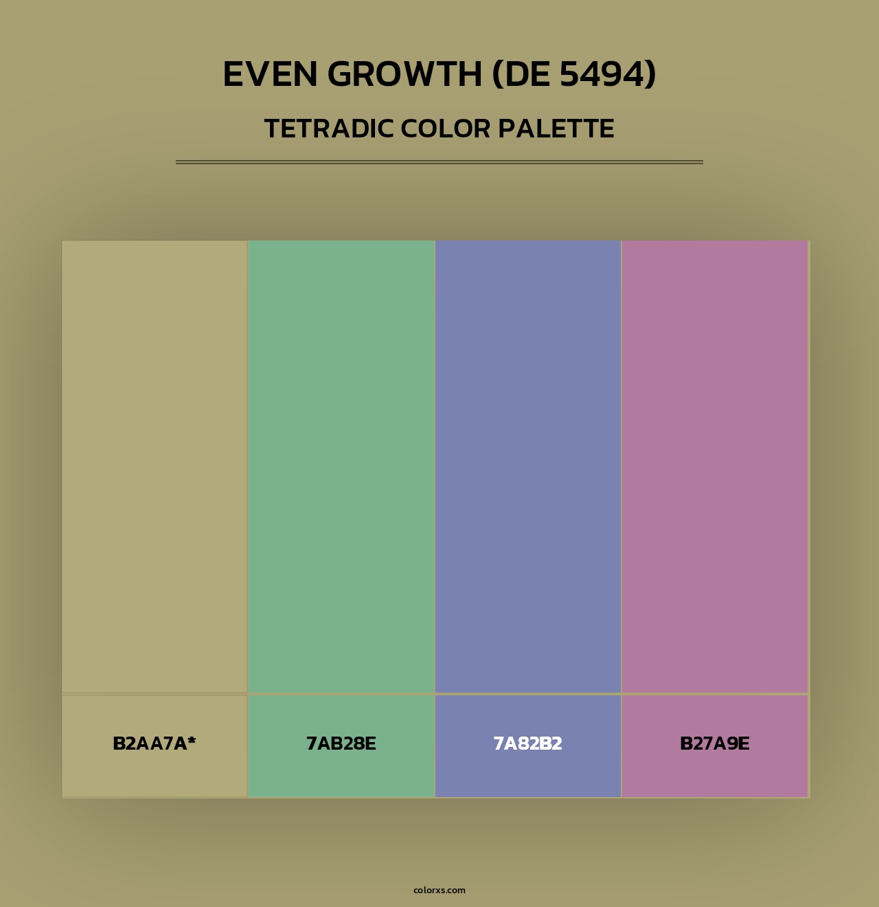Even Growth (DE 5494) - Tetradic Color Palette