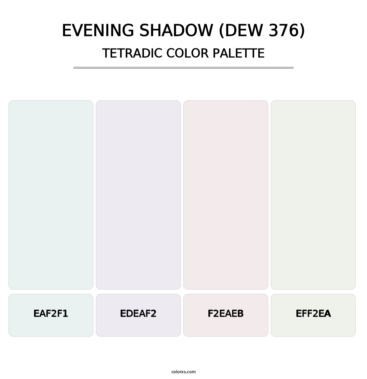 Evening Shadow (DEW 376) - Tetradic Color Palette