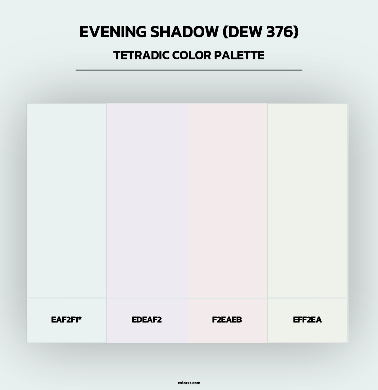Evening Shadow (DEW 376) - Tetradic Color Palette