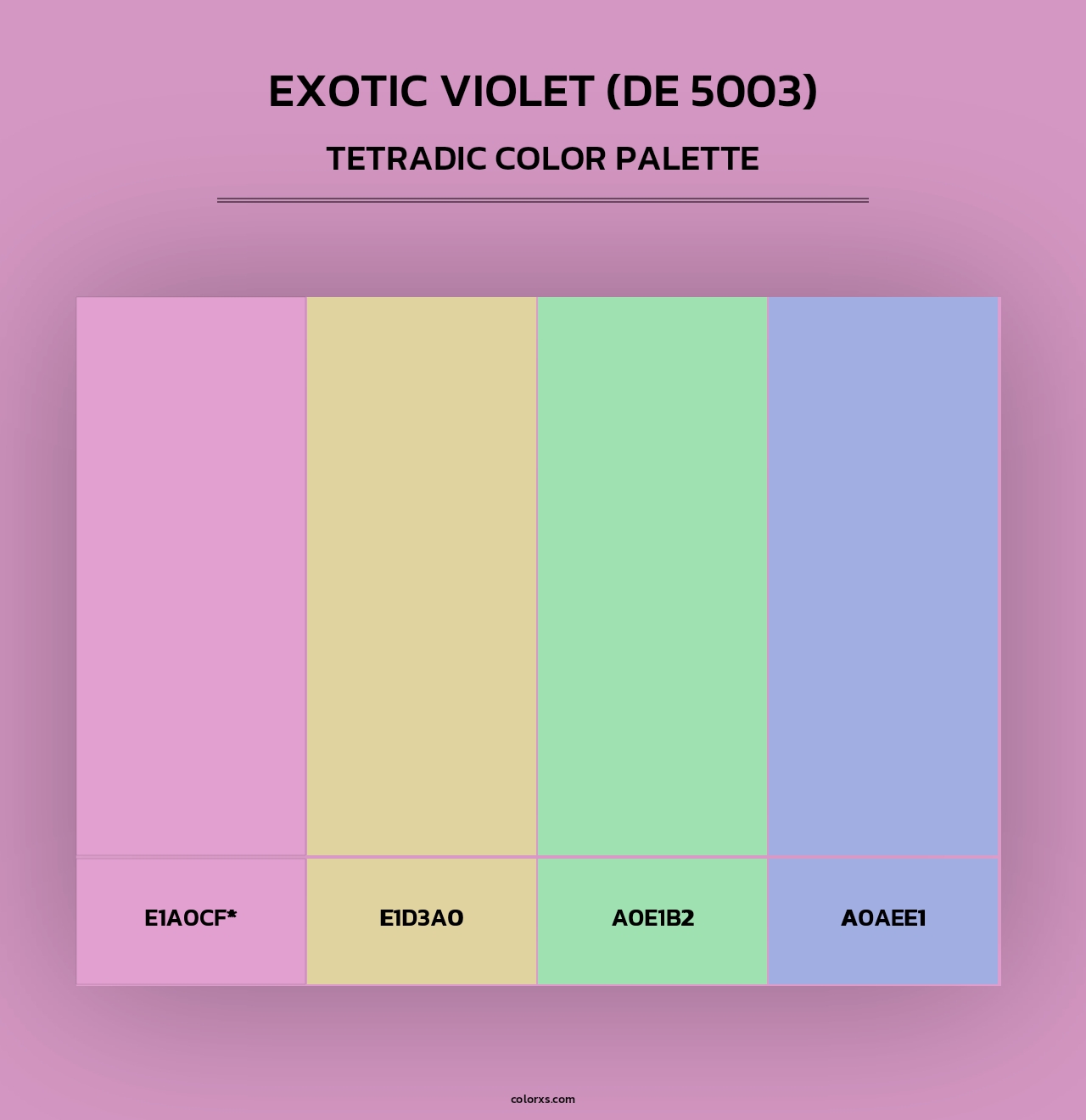 Exotic Violet (DE 5003) - Tetradic Color Palette