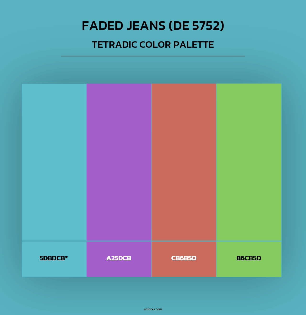 Faded Jeans (DE 5752) - Tetradic Color Palette