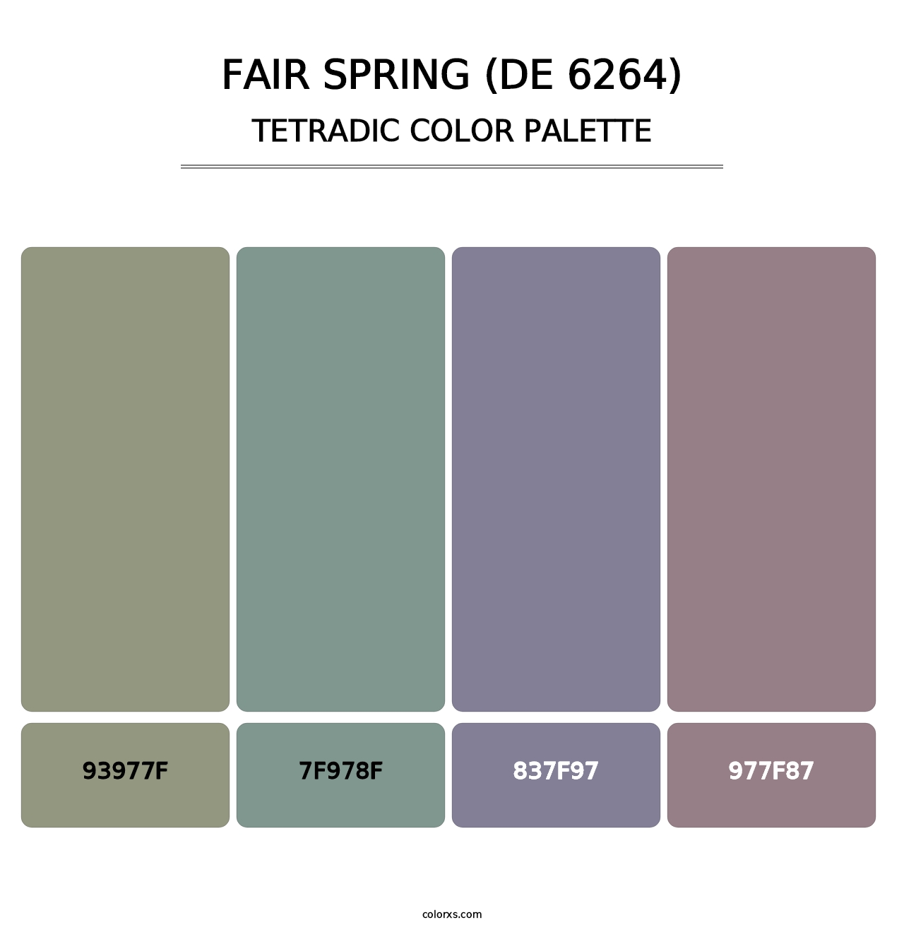 Fair Spring (DE 6264) - Tetradic Color Palette