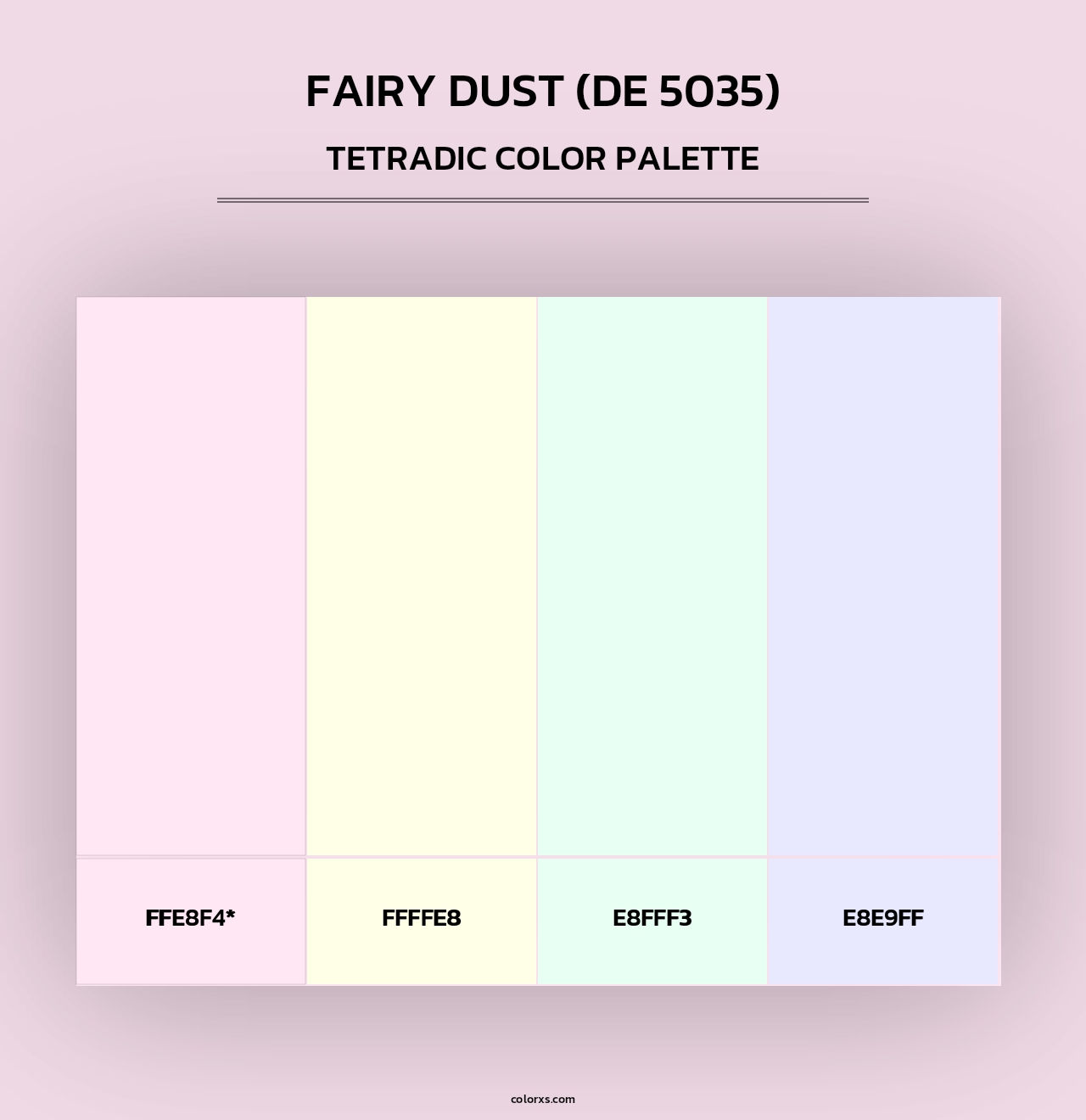 Fairy Dust (DE 5035) - Tetradic Color Palette