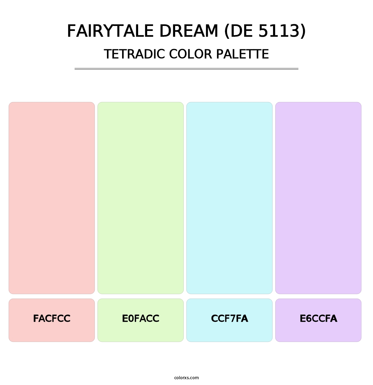 Fairytale Dream (DE 5113) - Tetradic Color Palette