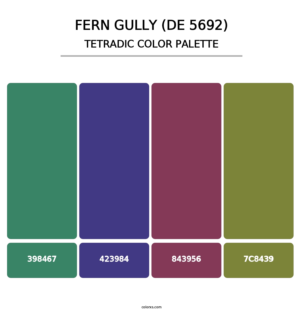Fern Gully (DE 5692) - Tetradic Color Palette