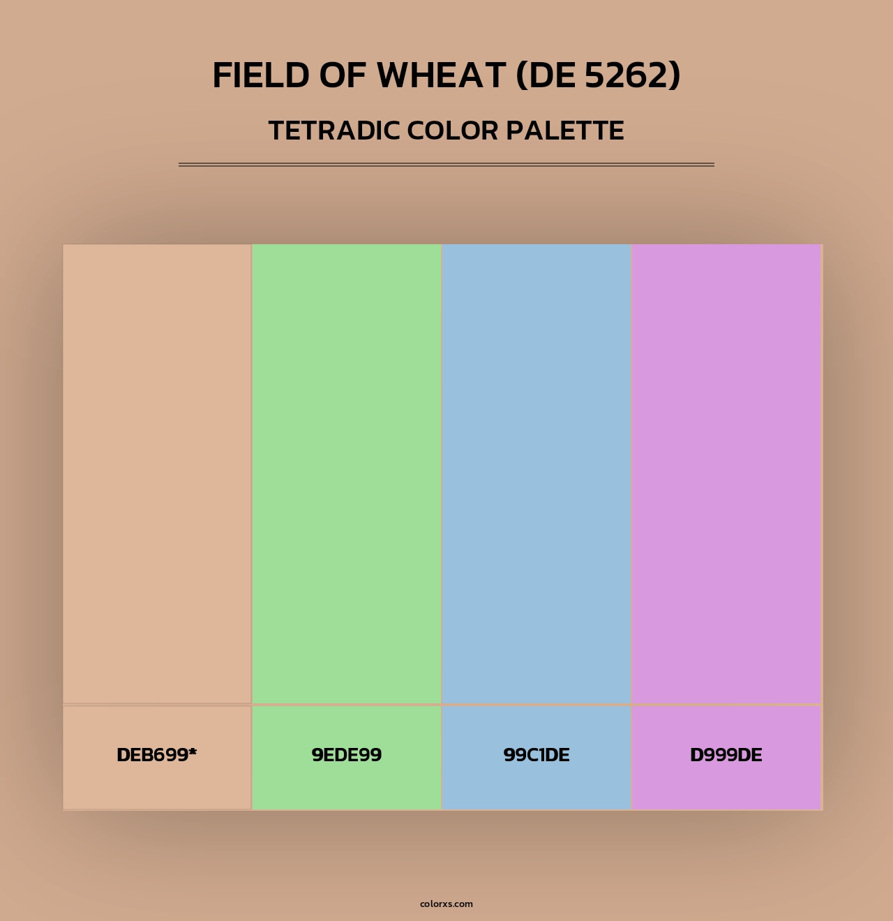Field of Wheat (DE 5262) - Tetradic Color Palette