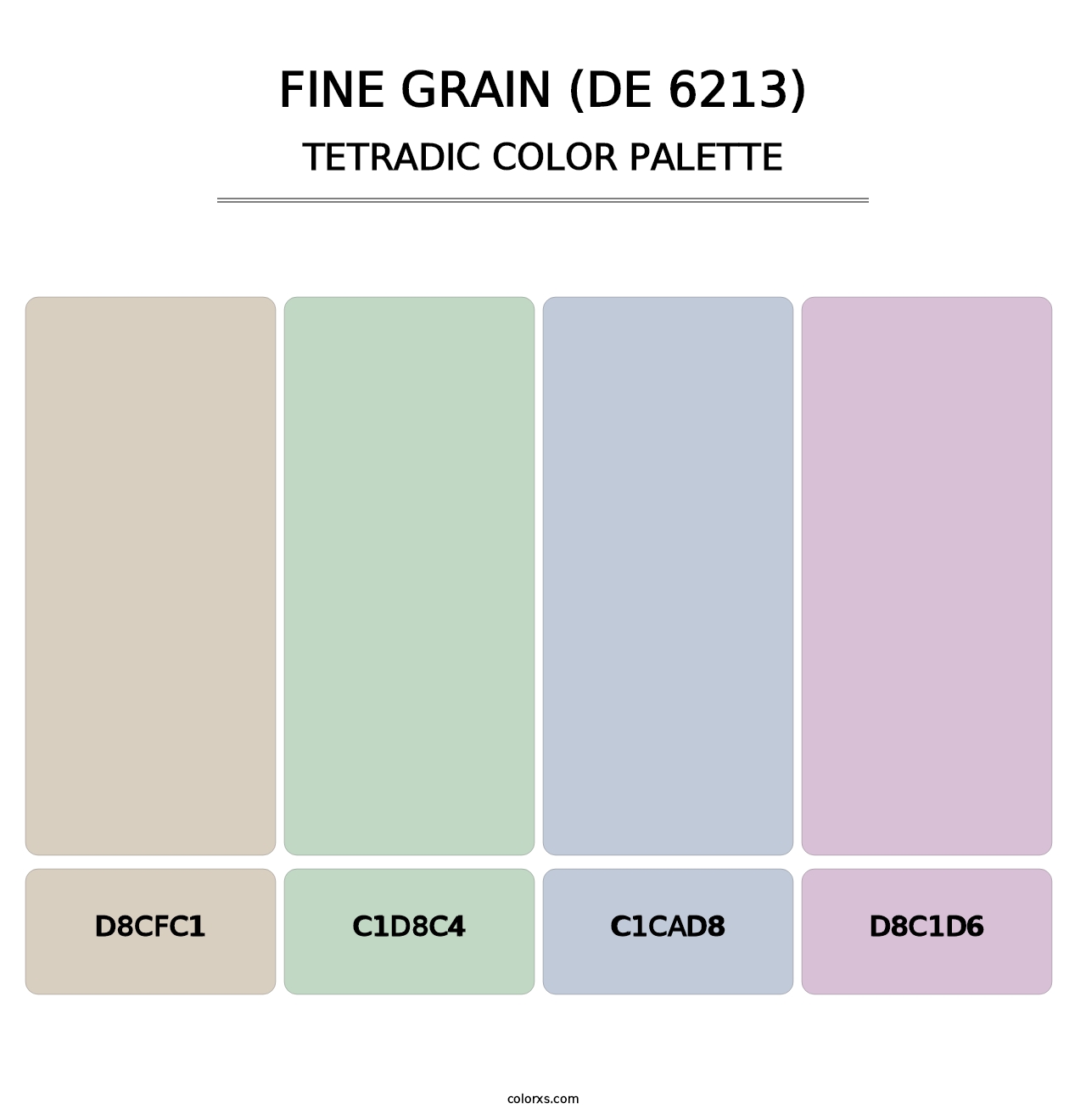 Fine Grain (DE 6213) - Tetradic Color Palette