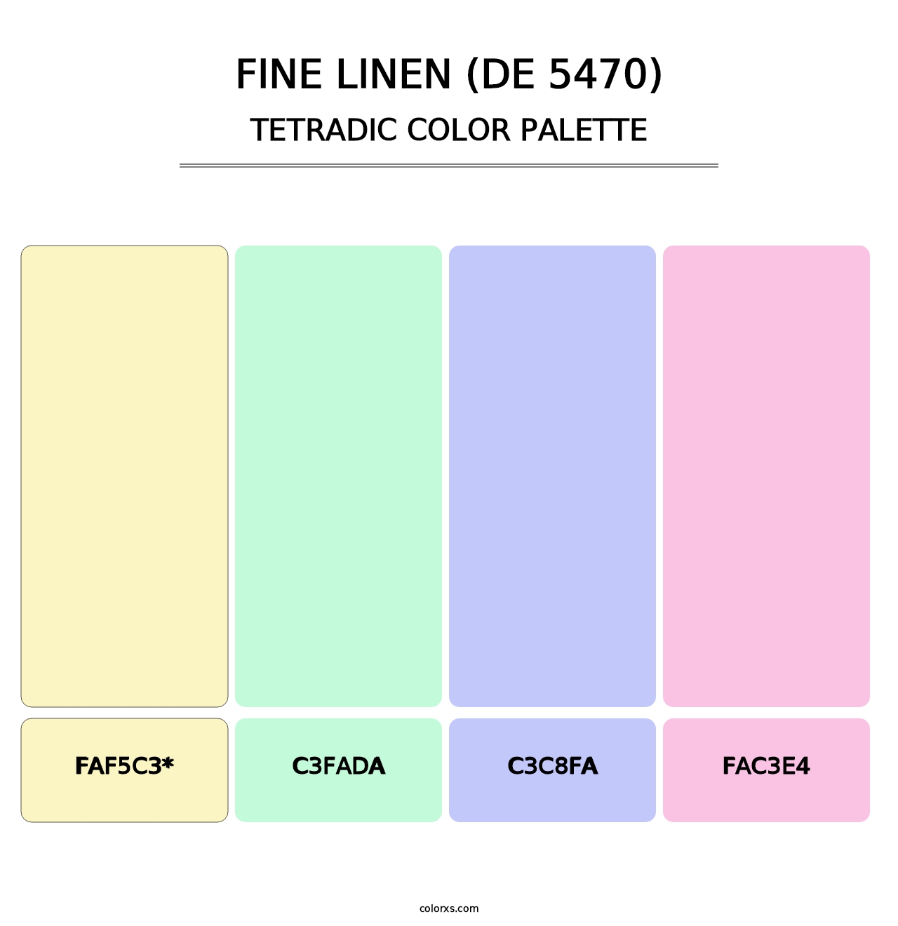 Fine Linen (DE 5470) - Tetradic Color Palette