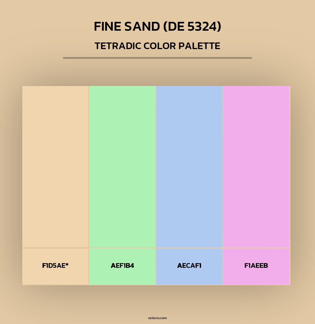Fine Sand (DE 5324) - Tetradic Color Palette