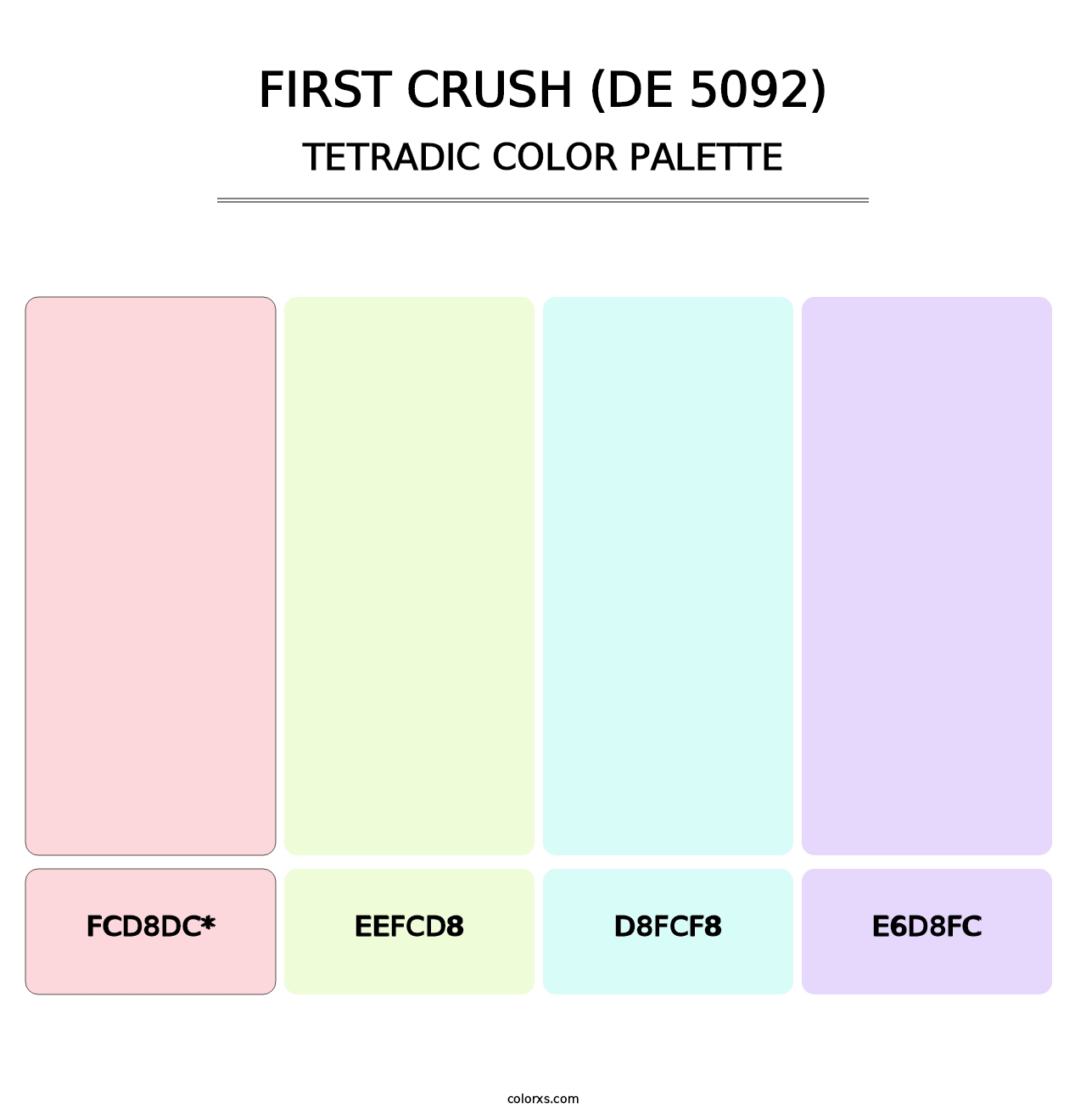 First Crush (DE 5092) - Tetradic Color Palette