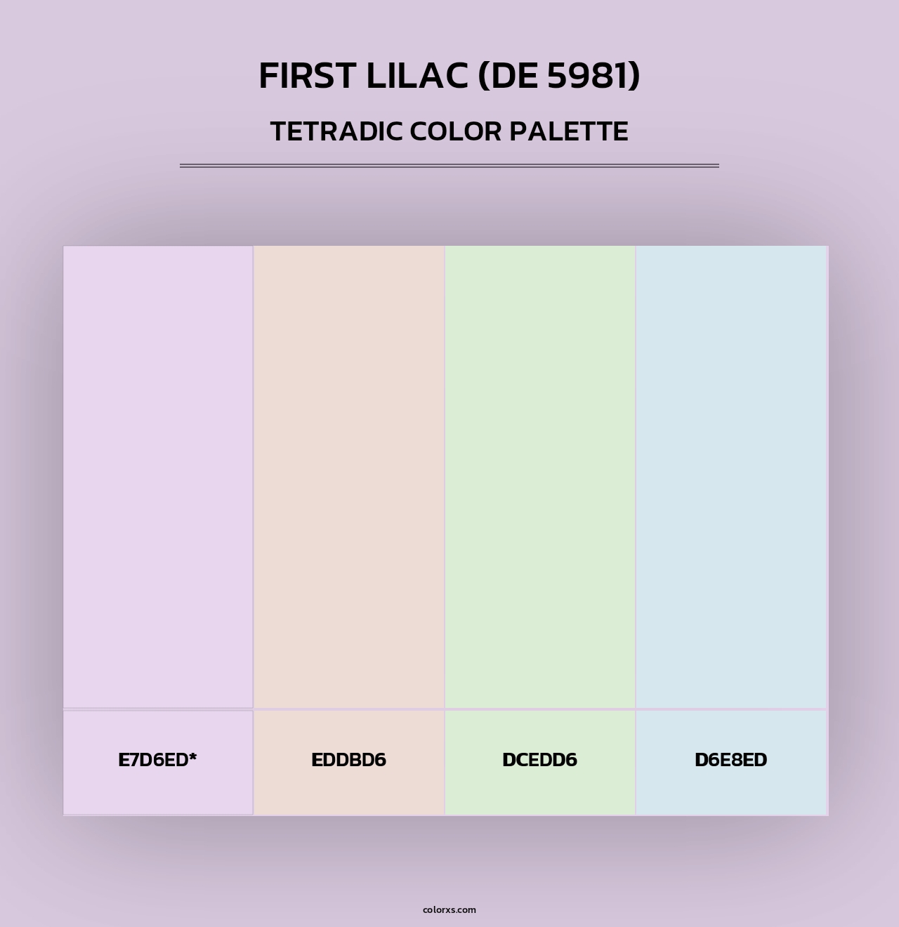 First Lilac (DE 5981) - Tetradic Color Palette