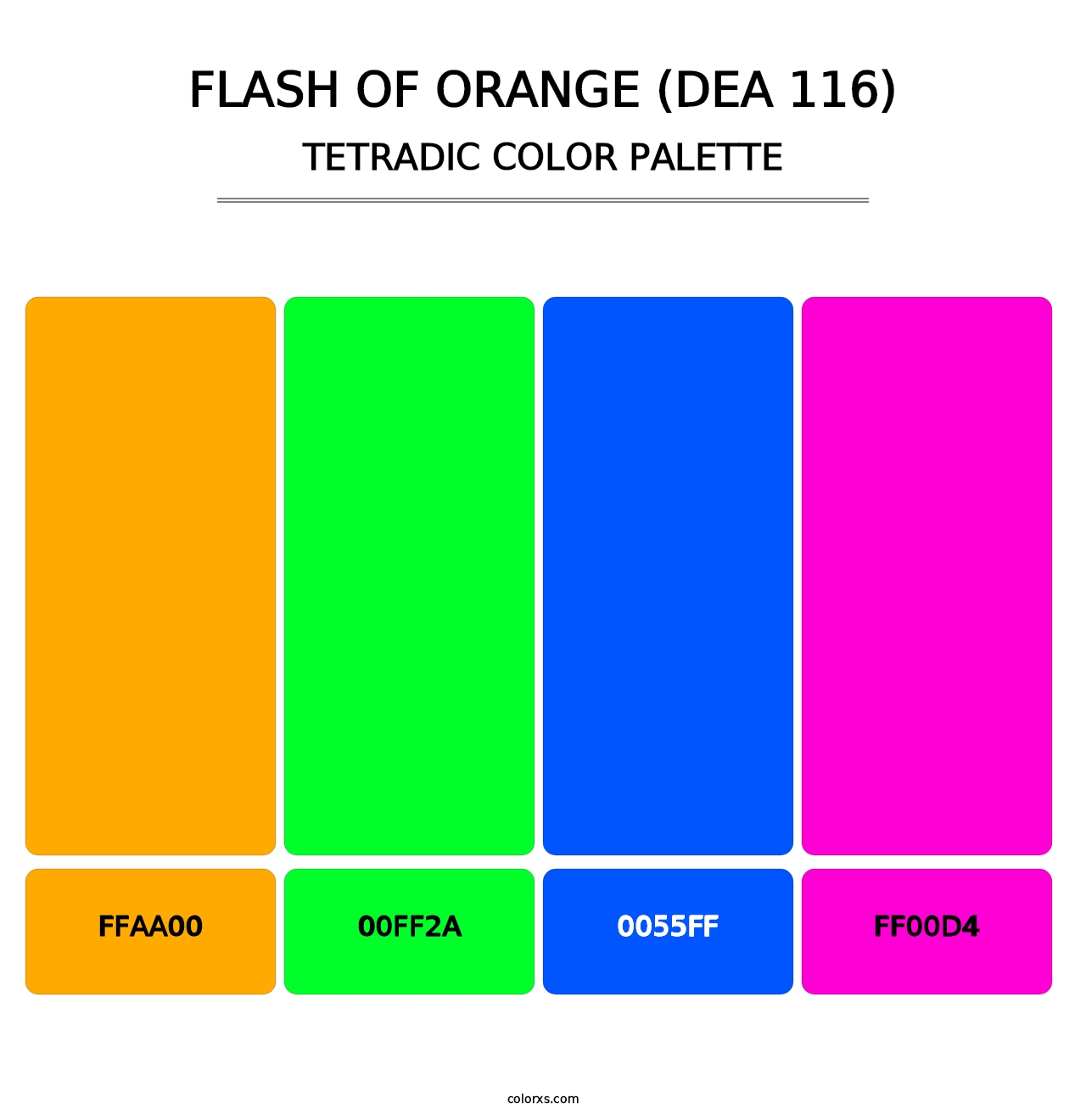Flash of Orange (DEA 116) - Tetradic Color Palette
