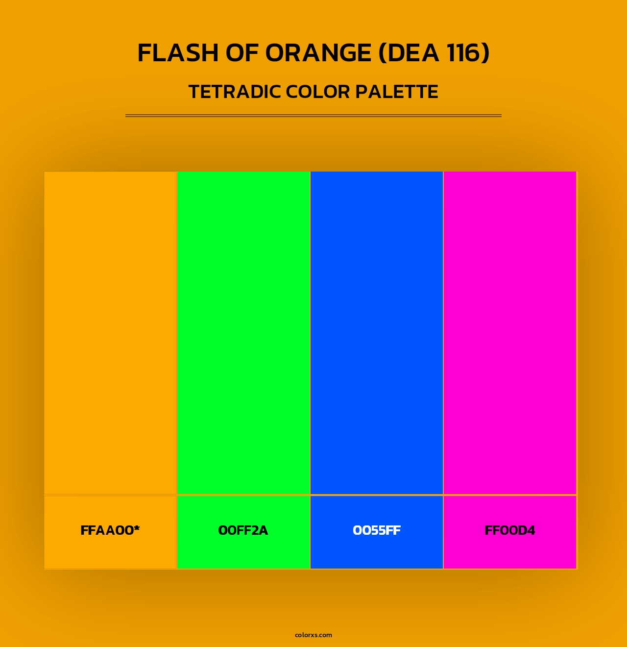 Flash of Orange (DEA 116) - Tetradic Color Palette