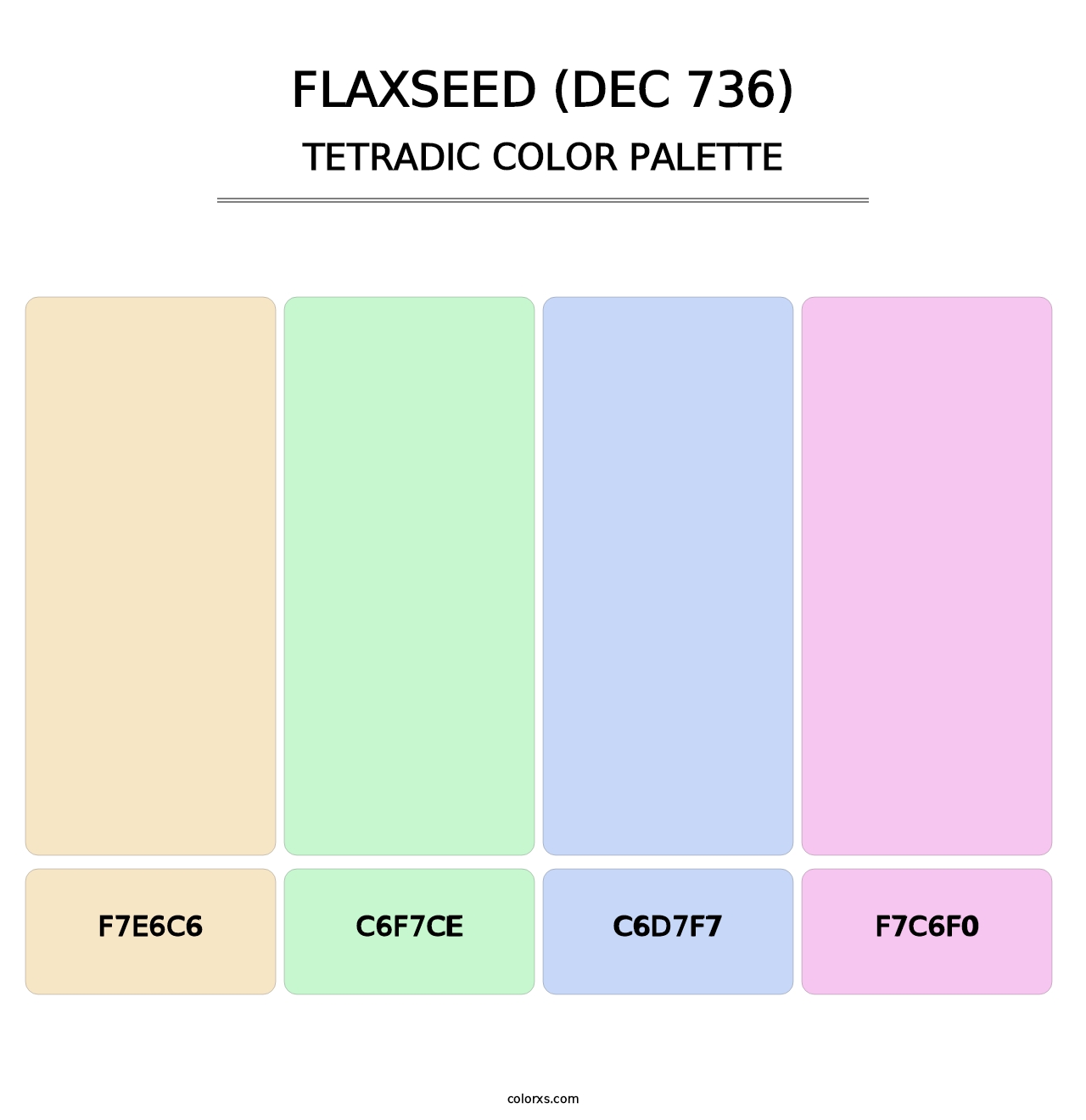 Flaxseed (DEC 736) - Tetradic Color Palette