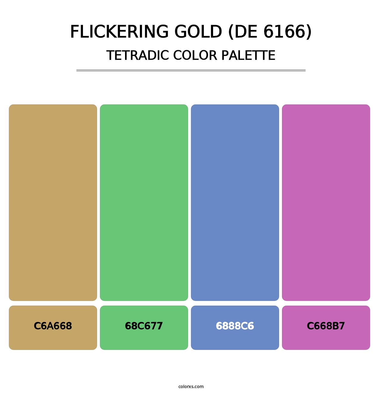 Flickering Gold (DE 6166) - Tetradic Color Palette