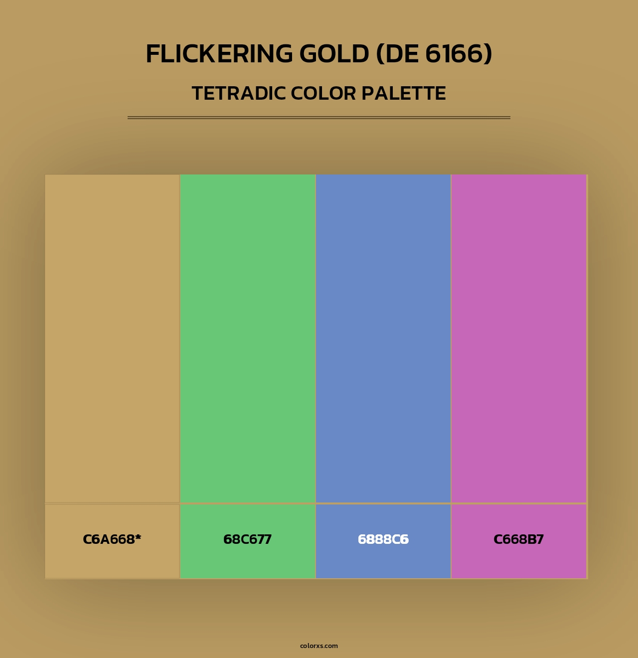 Flickering Gold (DE 6166) - Tetradic Color Palette