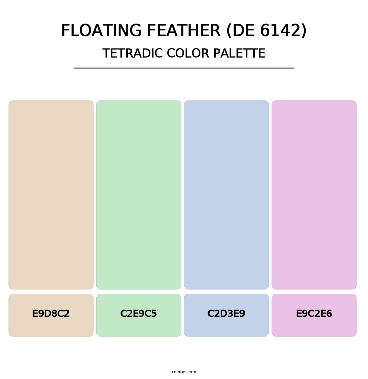Floating Feather (DE 6142) - Tetradic Color Palette
