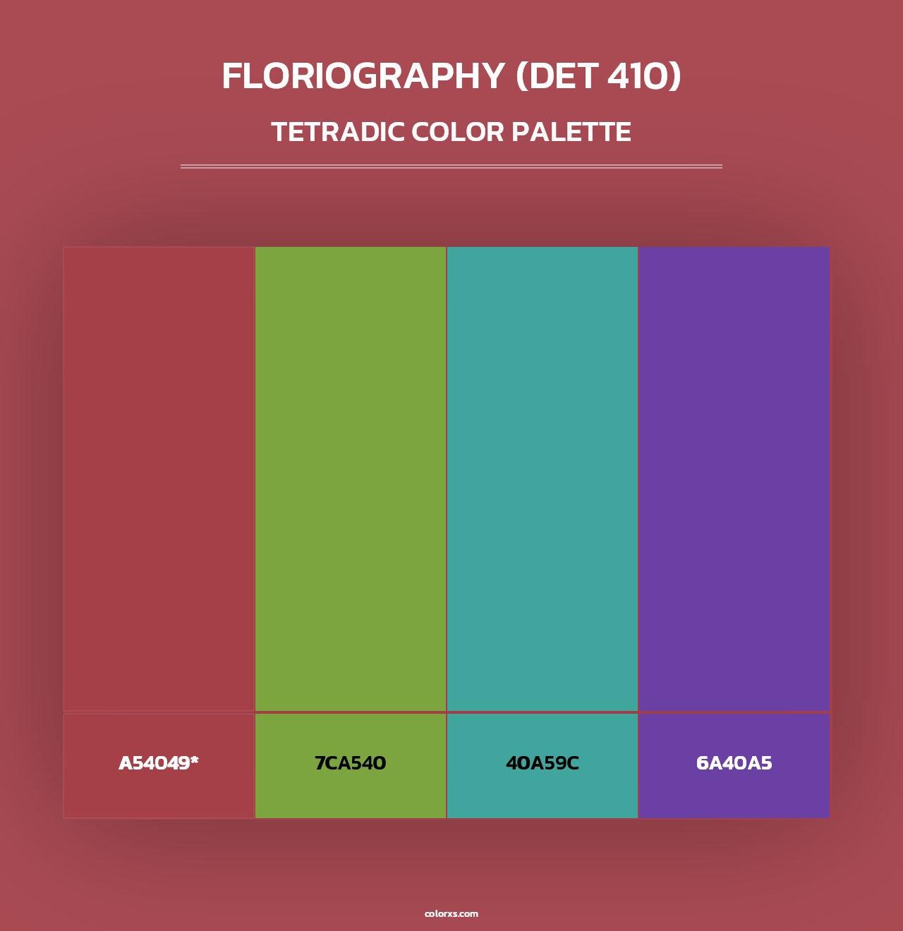 Floriography (DET 410) - Tetradic Color Palette