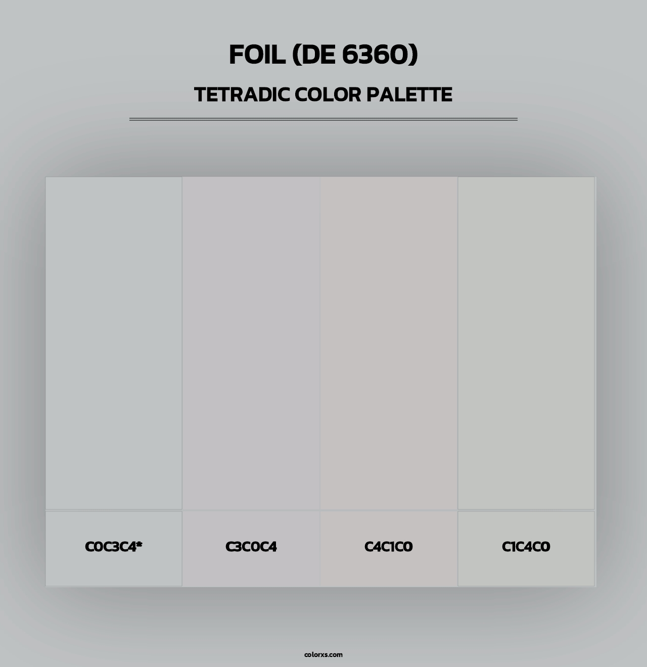 Foil (DE 6360) - Tetradic Color Palette