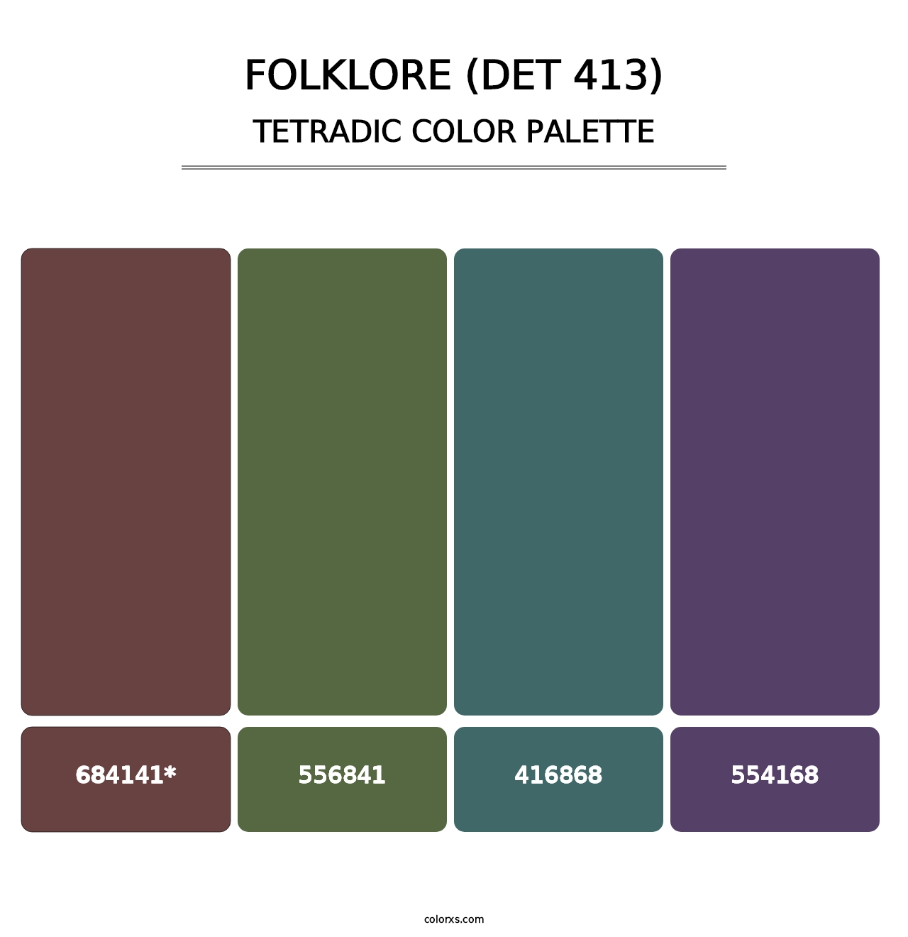 Folklore (DET 413) - Tetradic Color Palette