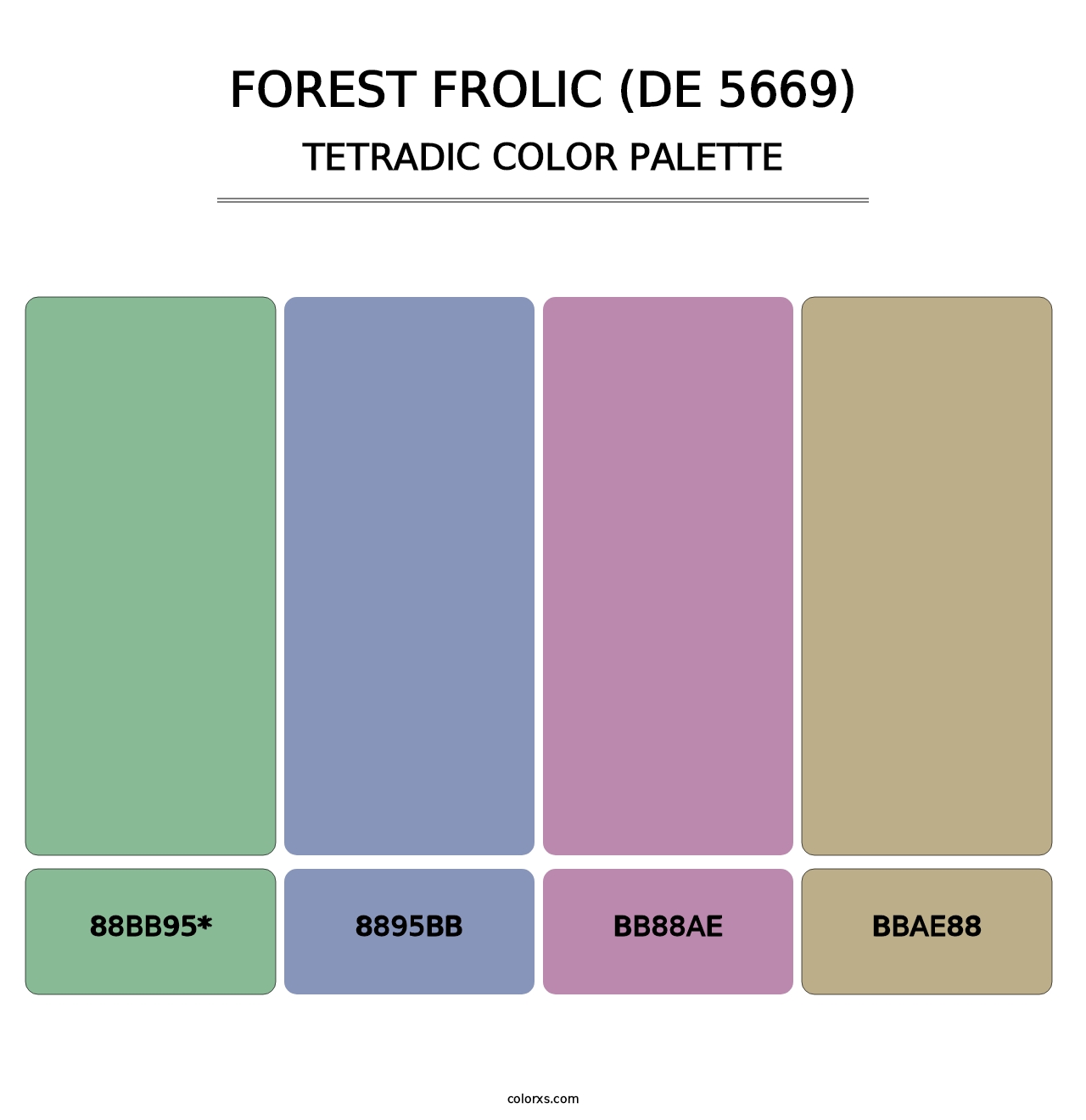 Forest Frolic (DE 5669) - Tetradic Color Palette
