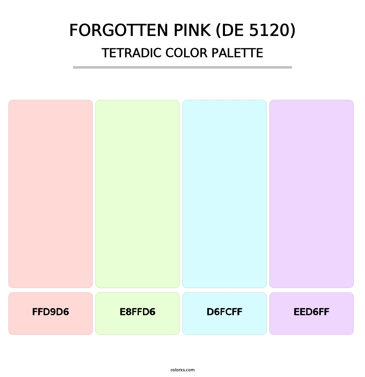 Forgotten Pink (DE 5120) - Tetradic Color Palette