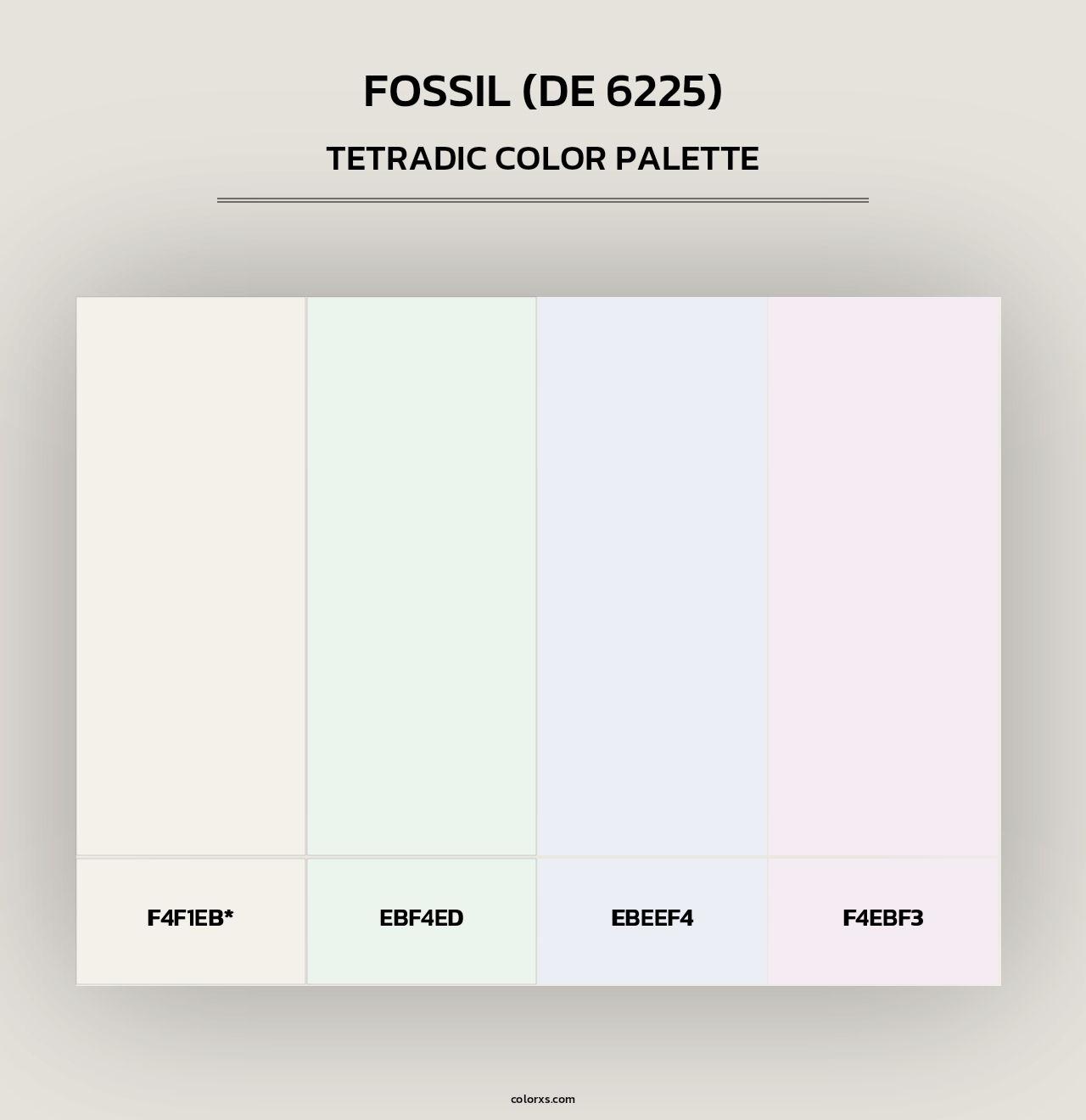 Fossil (DE 6225) - Tetradic Color Palette